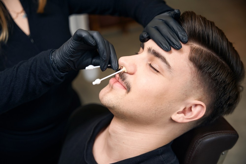 Nose waxing facial treatment