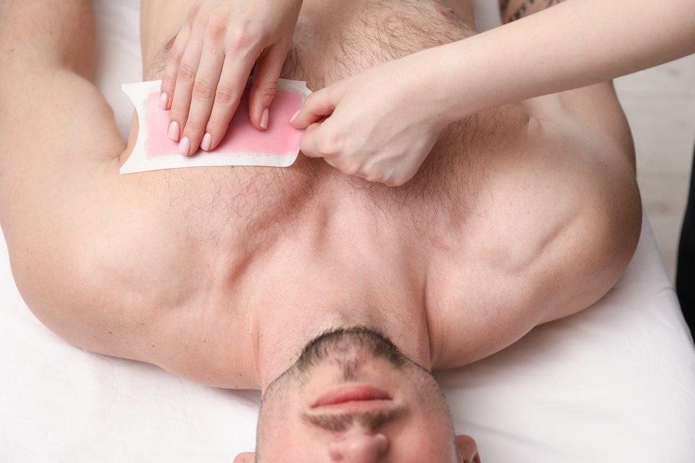 Chest waxing treatment