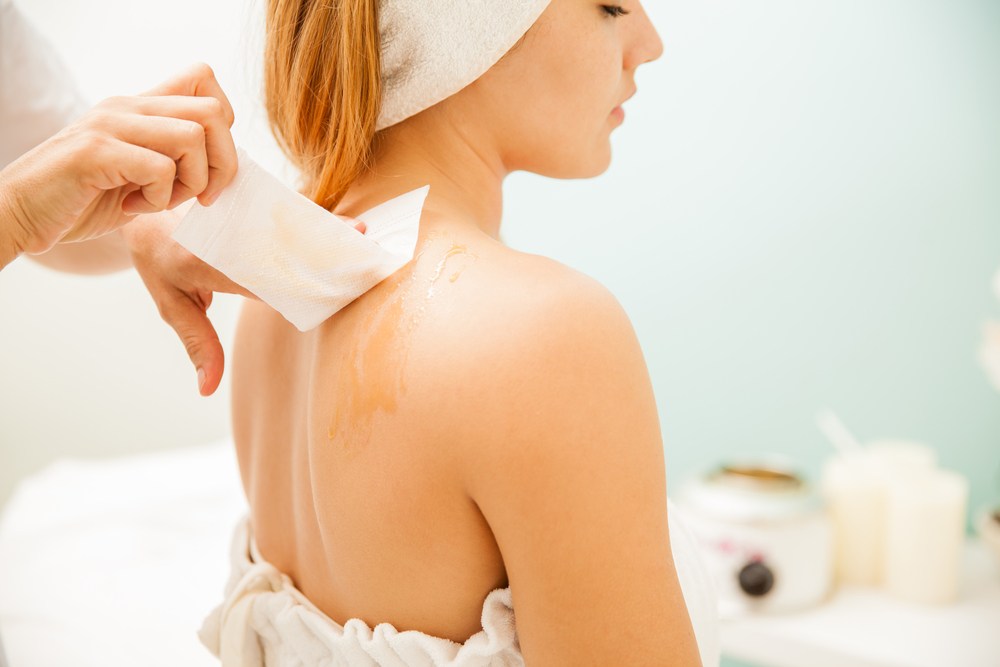 Back waxing treatment