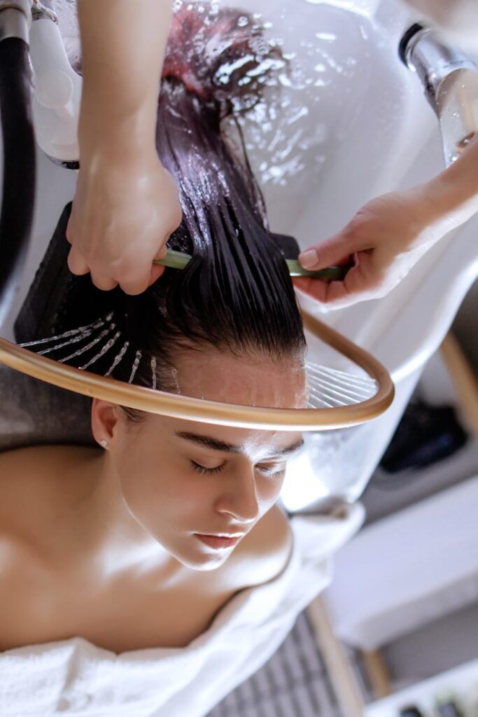 Japanese head spa shampoo massage at the Stones Corner studio